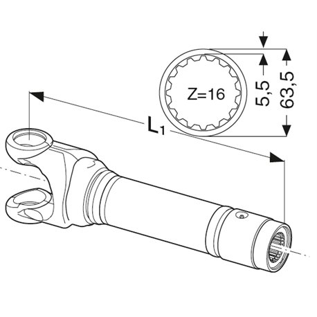 Comer Rura zew. E90 L285 ø63,5 Z-16 /410/ 122290801