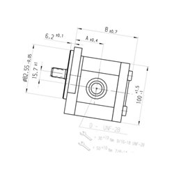 AZ36555 John Deere Pompa hydrauliczna 16+5 ccm lewa John Deere AZ36555 Bosch Rexroth