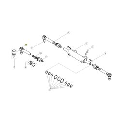 Końcówka drążka kierowniczego 0011637550 Claas 0011637550