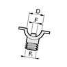 Korpus Arag 004715 rozpylacza pojedynczy do rury 21mm (1/2") z przyłączem 7mm, do nakrętki 3/8"BSP