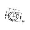 Walterscheid 1116473 Osłona wałka WOM połowa Flexo wewn., 1000mm, d51/58x4 D61 W2280/W2380