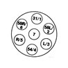 Gniazdo 7-biegunowe, zacisk śr 8JB008085001 Hella 4082300193459