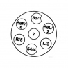 Gniazdo metalowe 7-biegunowe, 8JB003833011 Hella 4082300193374
