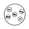 Gniazdo 5 - biegunowe, nadbudo 8JB001940001 Hella 4082300193305