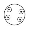 Gniazdo 4-biegunowe, Hella 8JB001944011