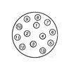 Gniazdo 13 - biegunowe, Hella 8JB005949001