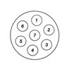 Gniazdo 7-biegunowe, 24 V, wbu 8JB003834031 Hella 4082300193411