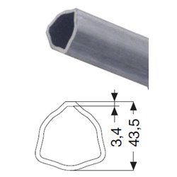 Rura trójkąt zew. 43,5x3,4mm T40-86,5cm 1521402120700 Comer 5700030673452