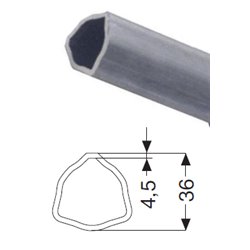 Rura trójkąt wew. 36x4,5mm T40-280cm 191140100 Comer 191140100