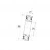 Łożysko kulkowe 35x80x21 , 6307ZZ - FŁT