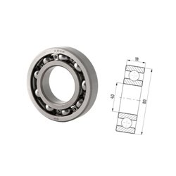 Łożysko kulkowe Steel Power, seria 6208