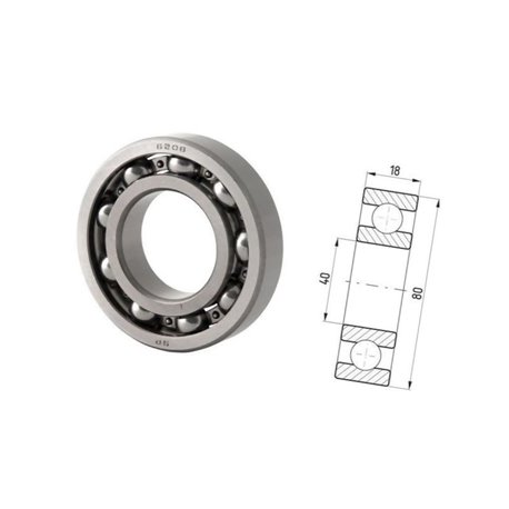 Łożysko kulkowe Steel Power, seria 6208