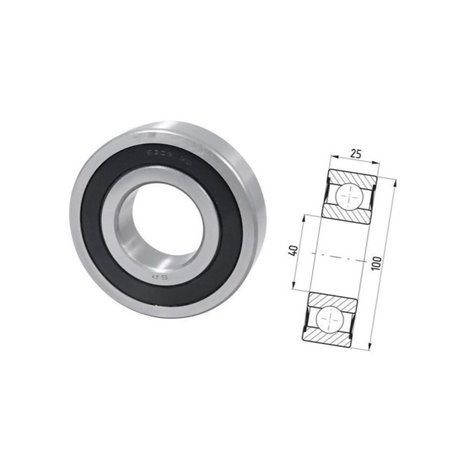 Łożysko kulkowe Steel Power, seria 6309 2RS