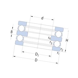 Łożysko oporowe, 20x47x28 - 52205 - SKF 20x47x28 - 52205 - SKF