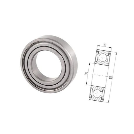 Łożysko kulkowe Steel Power, seria 6006 ZZ