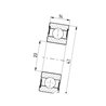 Łożysko kulkowe 20x47x14 , 62042RS - FŁT