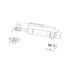 Sprężyna gazowa 173mm 350N Stabilus 9694BY