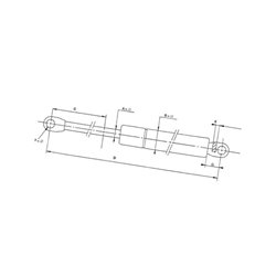 Sprężyna gazowa 585mm 200N typ C Stabilus