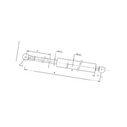 Sprężyna gazowa 276mm 450N Stabilus 592404