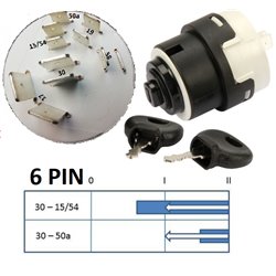 Stacyjka 6PIN hermetyczna z blokady ponownego rozruchu bez funkcji grzania