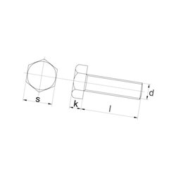 Śruba cały gwint A2 , M16 x 40 mm