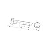 Śruba M10x180 kl.8.8, SW17 pół gwint czarna (kg) M10x1,50x180