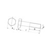 Śruba pół gwint kl. 10.9 ocynk , M12 x 80 mm
