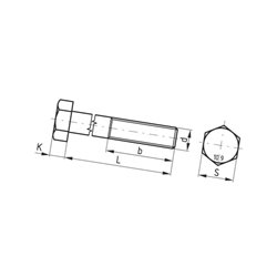Śruba pół gwint A2 , M6 x 110 mm