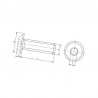 Wkręt grzybkowy z kołnierzem kl. 10.9 ocynk , M16 x 40 mm