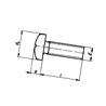 Wkręt z łbem grzybkowym poszerzanym kl. 4.6 ocynk ,  M8 x 30 mm