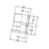 Nypel 1 1/4" gwint wewnętrzny / gwint zewnętrzny Geoline