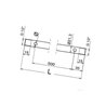 Rura 1/2" 107 cm 3x Ø7 otwory, stal nierdzewna Geoline
