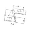 Przyłącze węża 90° 22 mmx3/4" gwint wewnętrzny Geoline