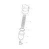345033 Filtr liniowy Arag wej. 3/4" wyj .1/2" 50 Mesh wkład Inox niebieski