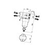 345033 Filtr liniowy Arag wej. 3/4" wyj .1/2" 50 Mesh wkład Inox niebieski
