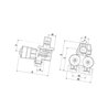 Korpus rozpylacza Arag 4063F450 SeleJet 2-krotny do rury 26,4mm (3/4") z przyłączem 10mm sterowane pneumatycznie
