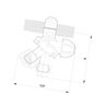 Korpus rozpylacza Arag 4012737 Tri Jet 3-krotny do rury 21mm (1/2") z przyłączem 7mm