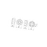 Nakrętka M14x2.00 kl.8 koronowa niska DIN937 ocynk 0411- 8716024259400
