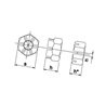 Nakrętka M14x2.00 kl.8 koronowa wysoka DIN935 ocynk 0411A- 8716106642007