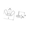 Nakrętka skrzydełkowa A2 AM , M10
