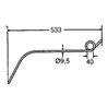 Palec zgrabiarki 370x90mm, pasuje do Claas