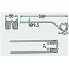 Palec zgrabiarki 380x98mm, pasuje do Claas