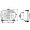 Reflektor drogowy Renault 7700033883, Same, Case , MF