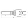 Przegub osiowy L175 GDM18x1,5L GKM20x1,5R