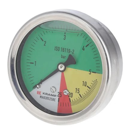 Manometr opryskiwacza 63mm, 0-25 bar, 1/4" tylne, MA630525BE