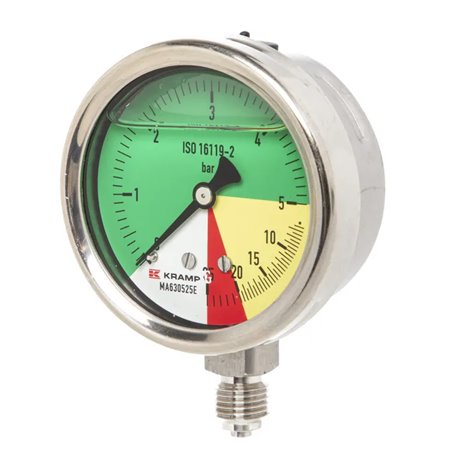 Manometr opryskiwacza 63mm, 0-25 bar, 1/4" dolne, MA630525E