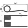 Palec podbieracza, 143/72/31,4 fi 4,8mm, New Holland