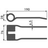 Palec podbieracza, 190/76/28 fi 6,0mm, pasuje do Claas