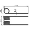 Palec sprężysty podbieracza Deutz-Fahr VF1661893386 Deutz Fahr 9661893386001