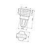 Filtr Liniowy T2 Inox 50mesh Wkład Niebieski